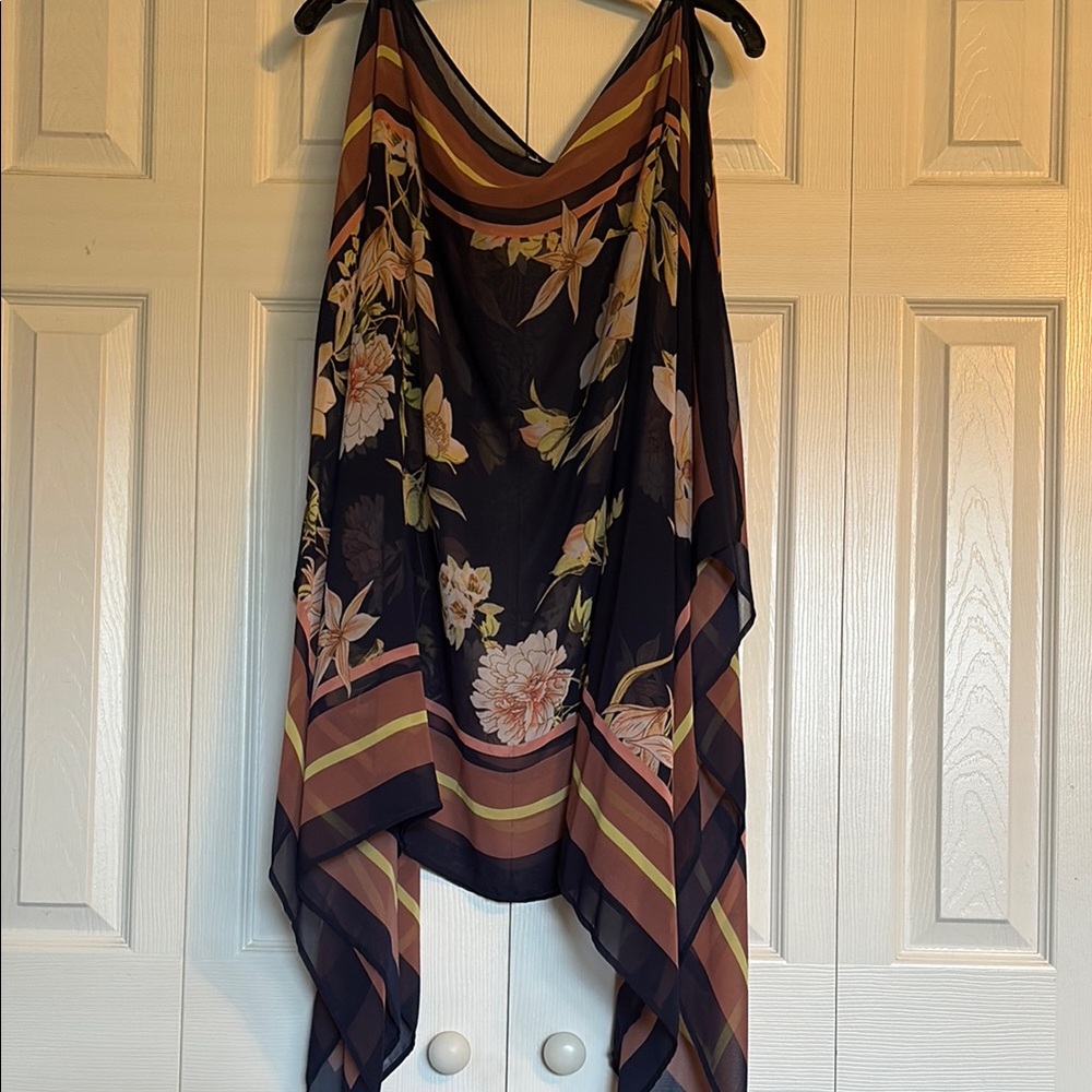 Floral Print Women's Top - Black